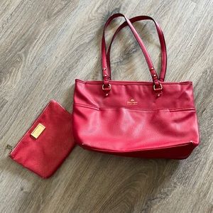 Y2K Juicy Couture Red Purse + Coin/Makeup Bag
